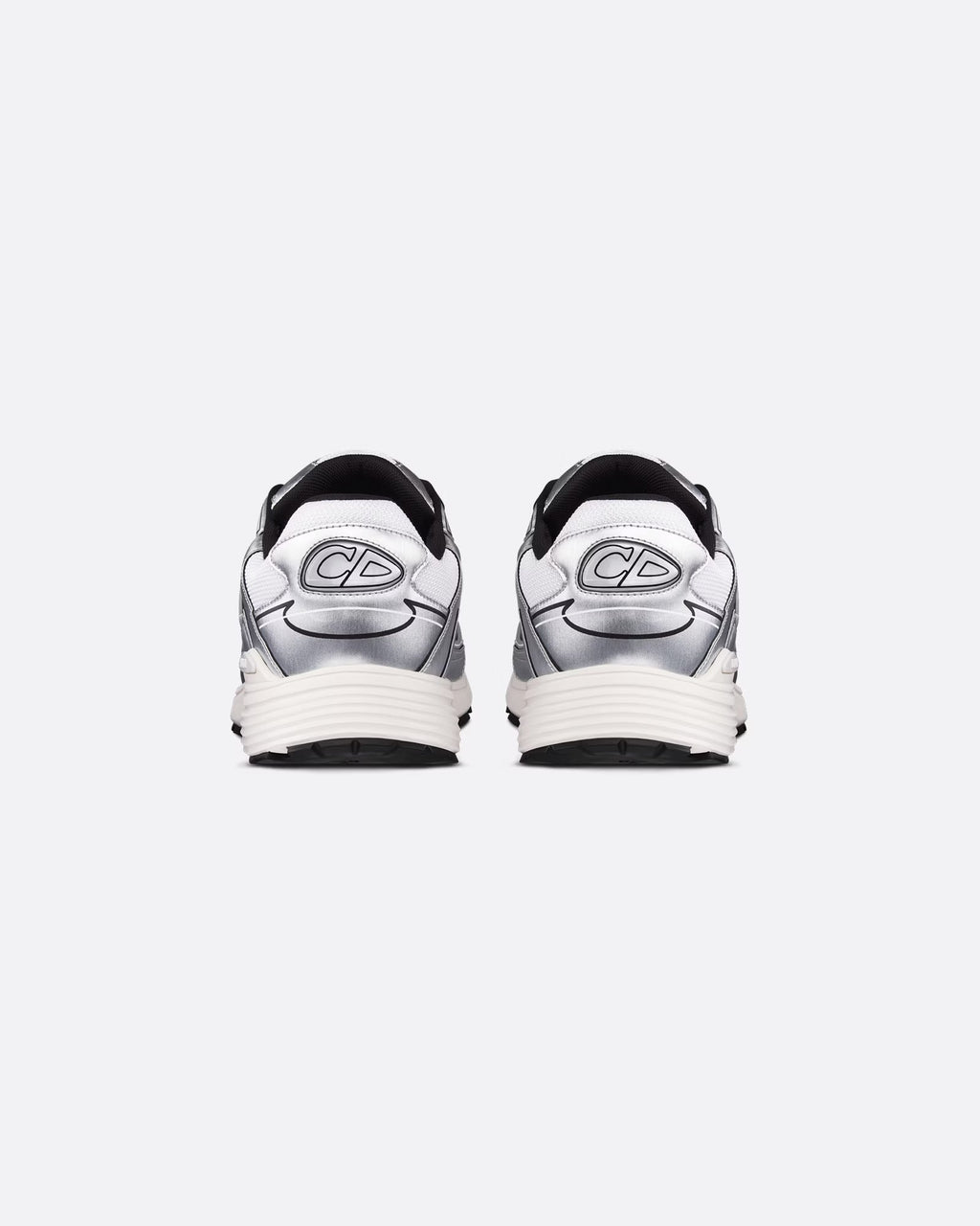 Dior B30 Women's & Men's Shoes - Metallic Silver / Black / White Sneakers