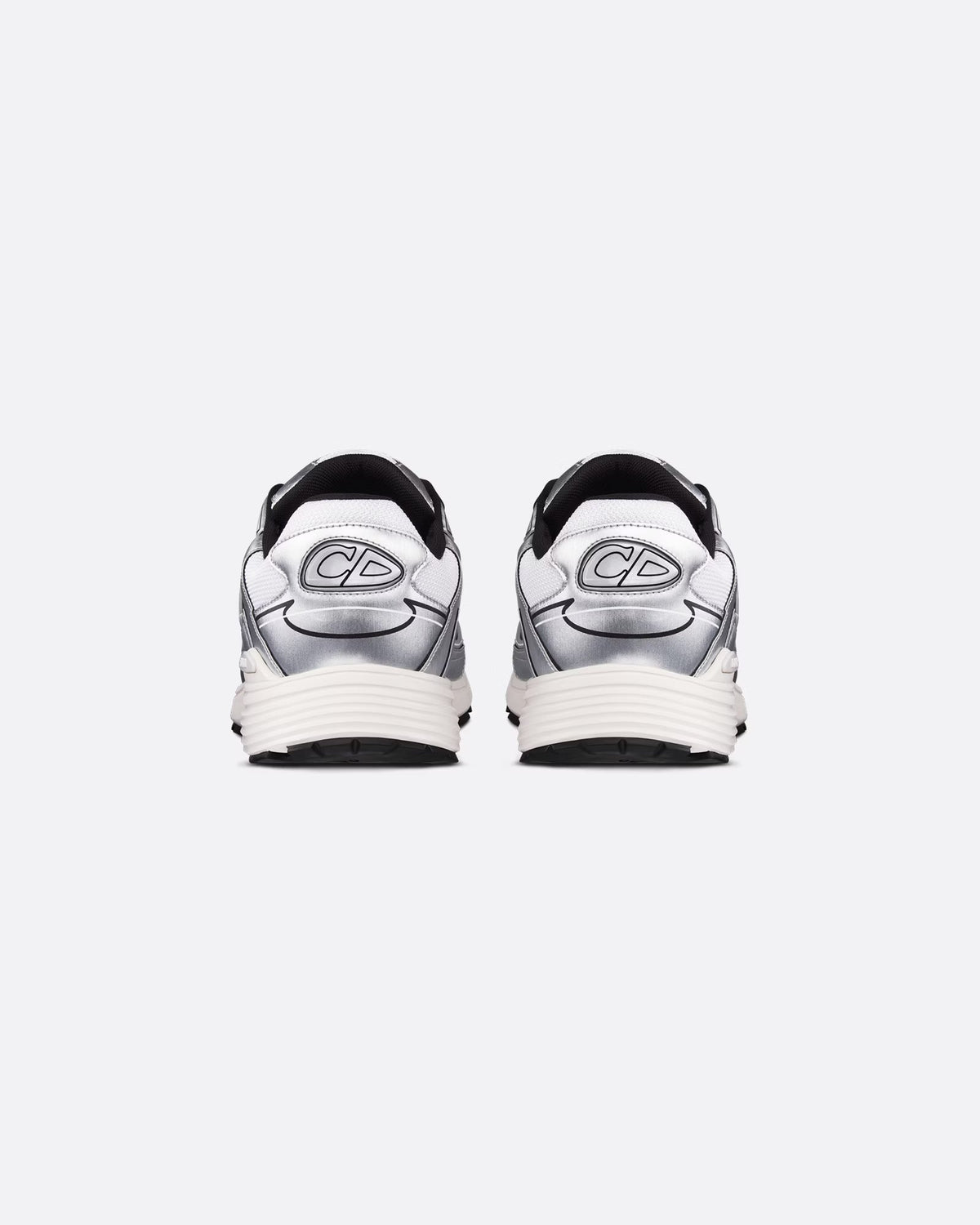 Dior B30 Women's & Men's Shoes - Metallic Silver / Black / White Sneakers