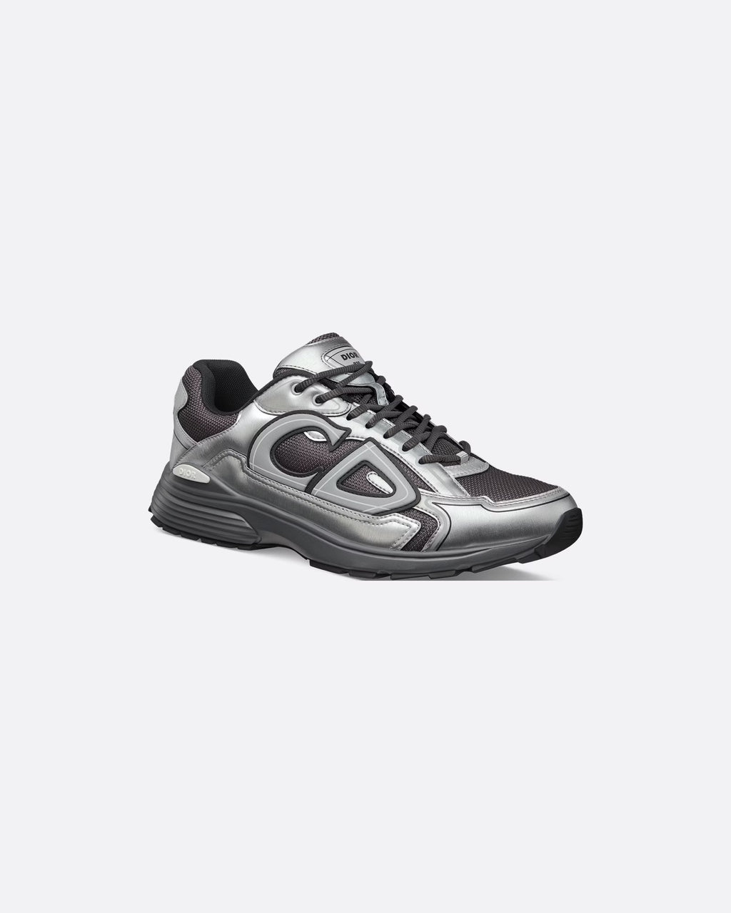 Dior B30 Women's & Men's Shoes - Metallic Silver / Charcoal Grey / Black Sneakers