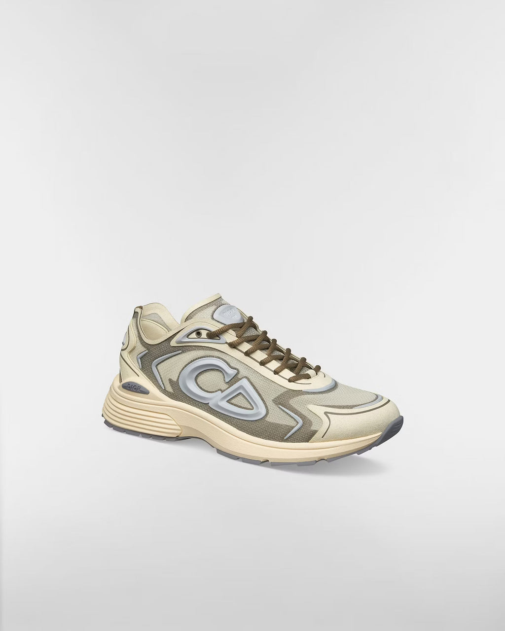 Dior B30 Women's & Men's Shoes - Cream / Olive Taupe / Silver Grey Sneakers