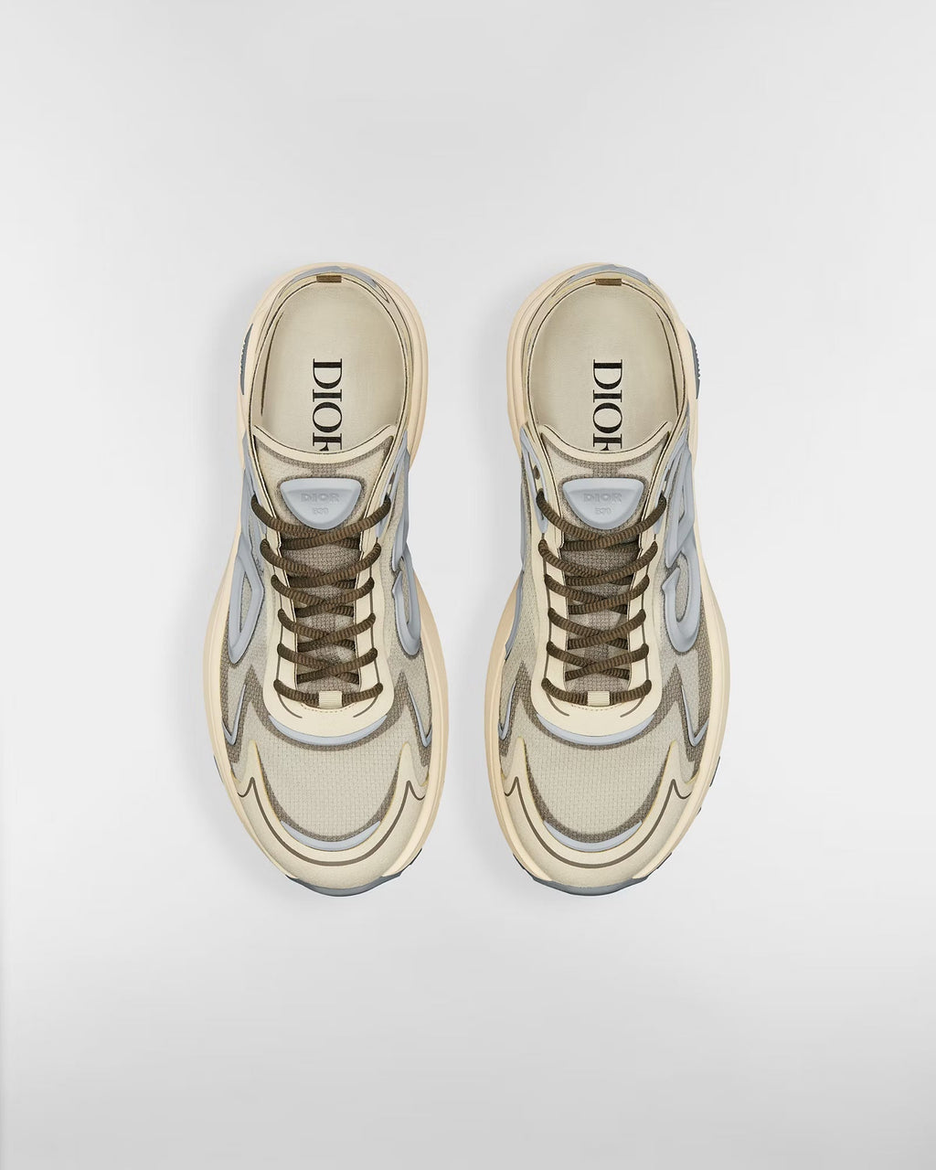 Dior B30 Women's & Men's Shoes - Cream / Olive Taupe / Silver Grey Sneakers