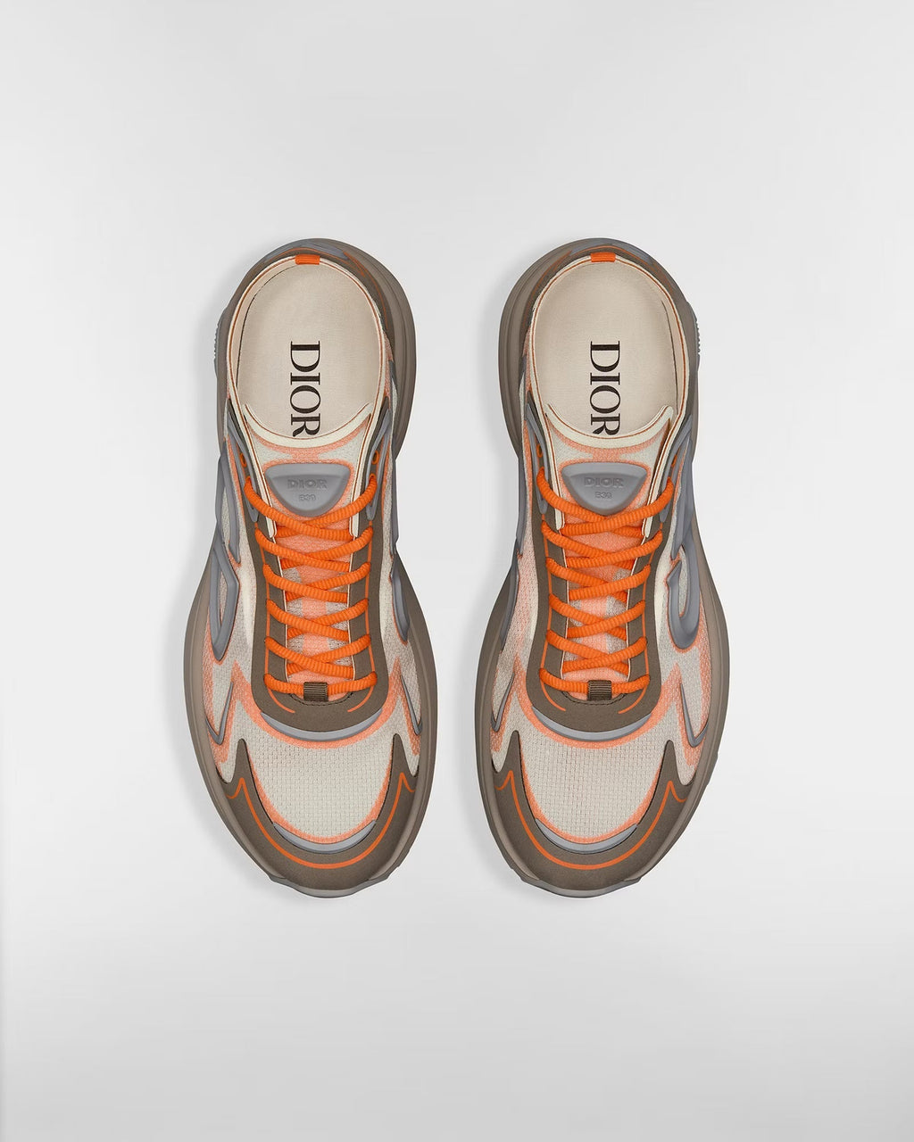 Dior B30 Women's & Men's Shoes - Orange / Taupe / Cream / Grey Sneakers