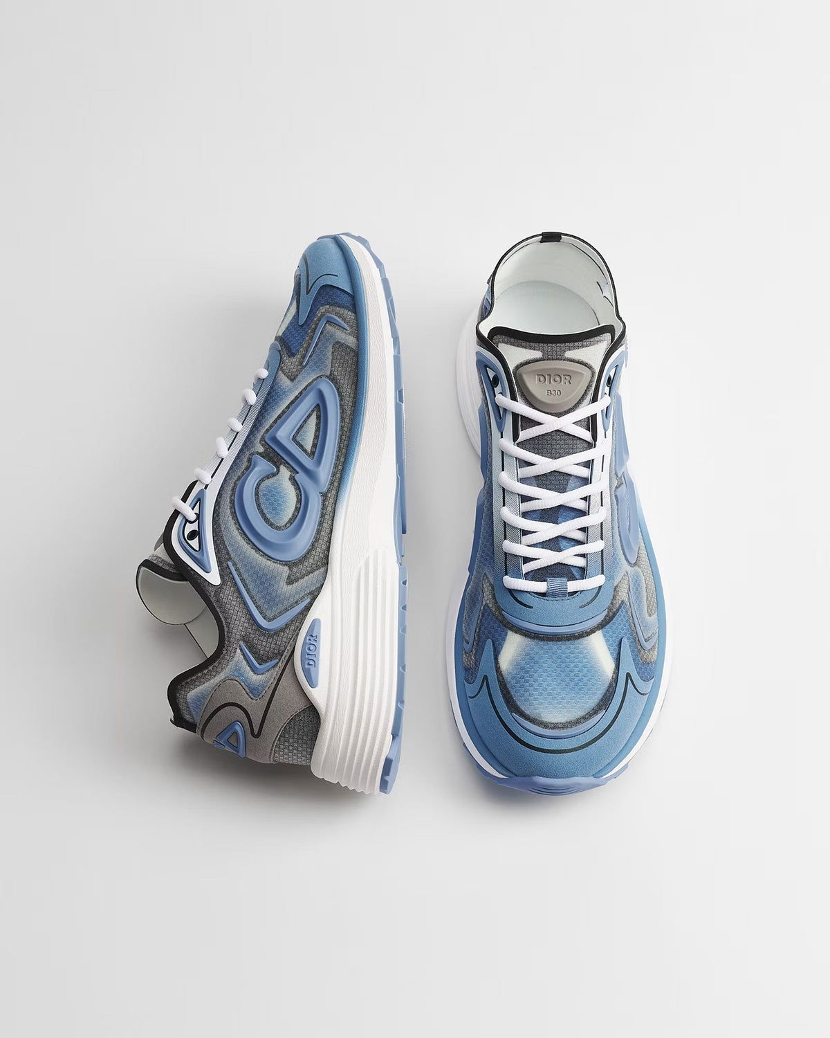 Dior B30 Women's & Men's Shoes - Blue / Charcoal Grey / White Sneakers
