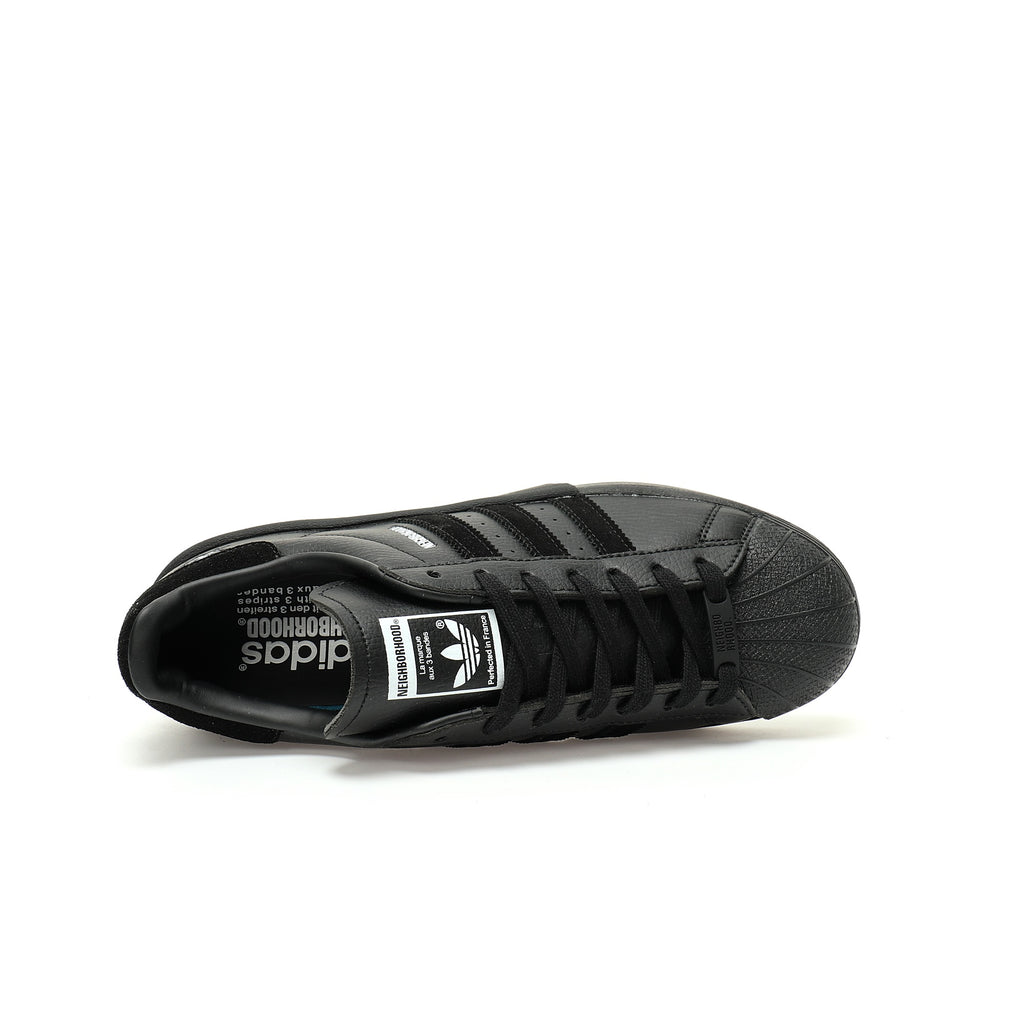 Adidas Originals Superstar Neighborhood – Black Leather Low-Top Sneakers