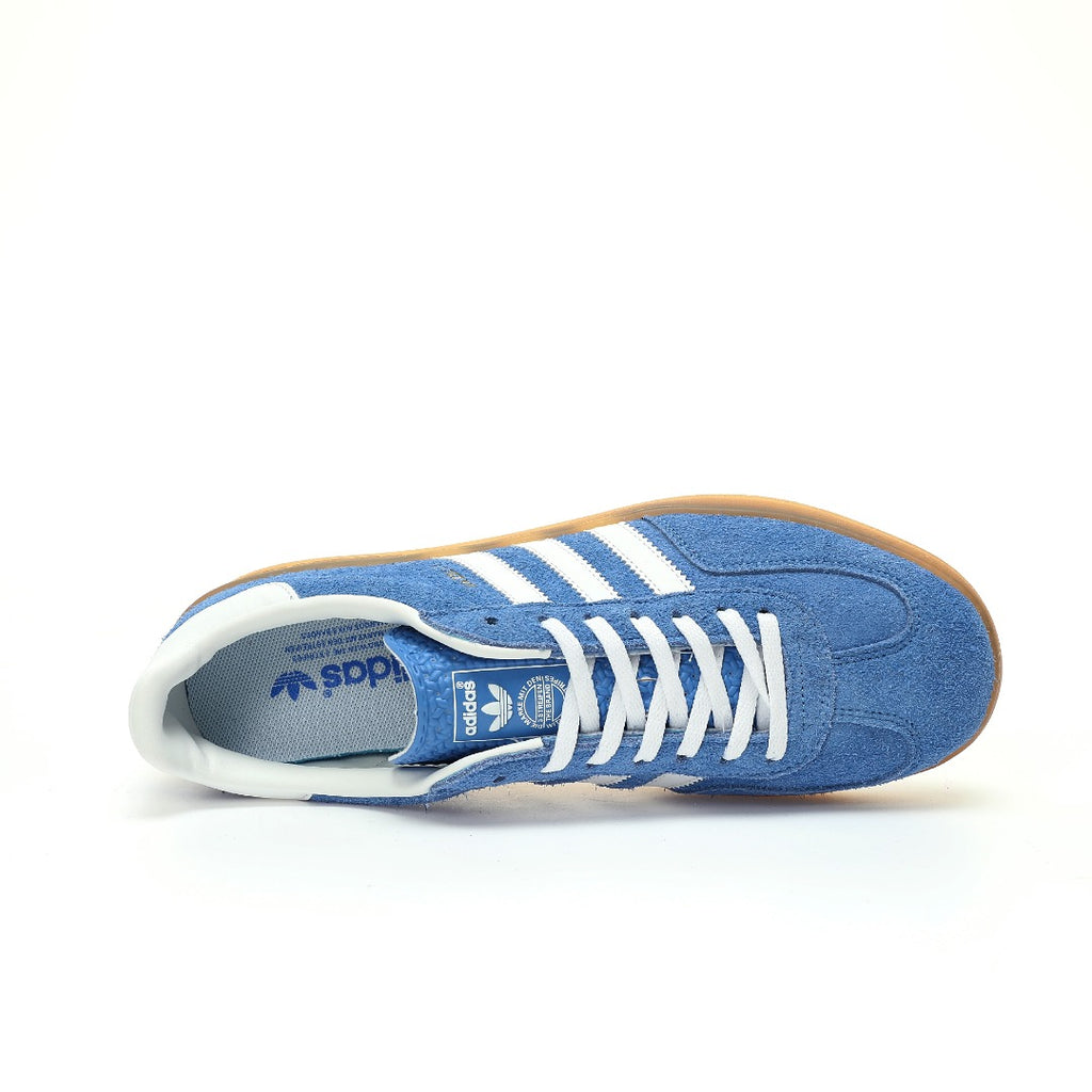 Adidas Originals Gazelle Indoor Blue Cloud White Gum Suede Sneaker