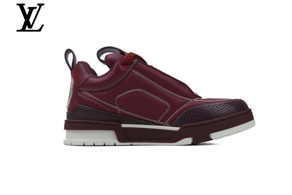 Louis Vuitton shoes for man  women Skate Sneakers – Burgundy