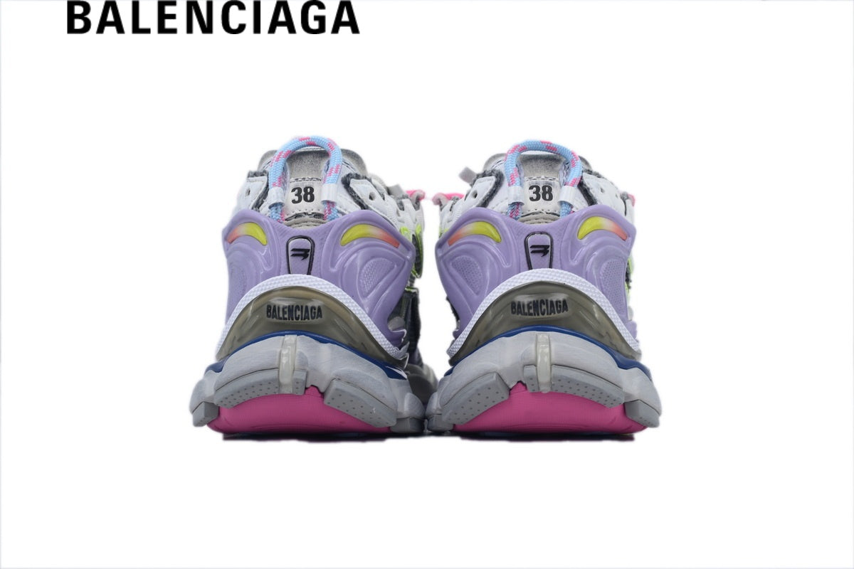 Balenciaga Runner men's shoes  women sneakers Multi Pastel