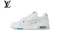 Louis Vuitton Trainer shoes for man  women Sneakers - White and Light Blue