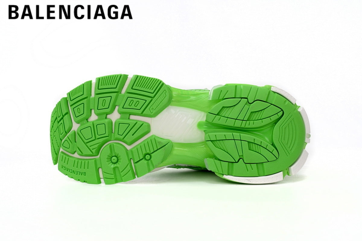 Balenciaga Runner men's shoes  women sneakers — Green / White