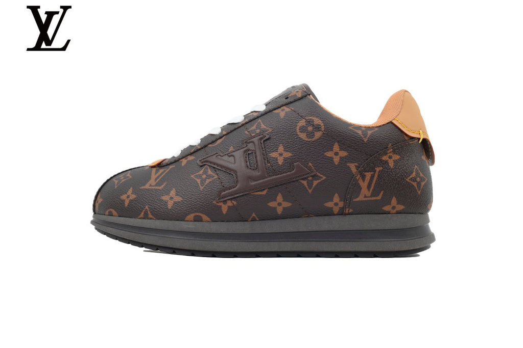 Louis Vuitton Low Top Sneaker in Brown Monogram Canvas with Embossed Logo