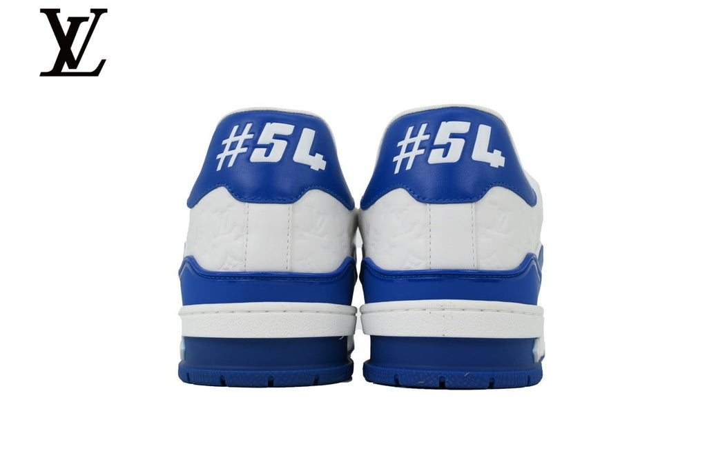 louis vuitton shoes for man  women sneakers Trainer Sneakers – White & Blue