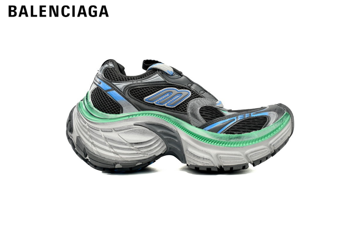 Balenciaga 10XL men's shoes  women sneakers — White / Silver