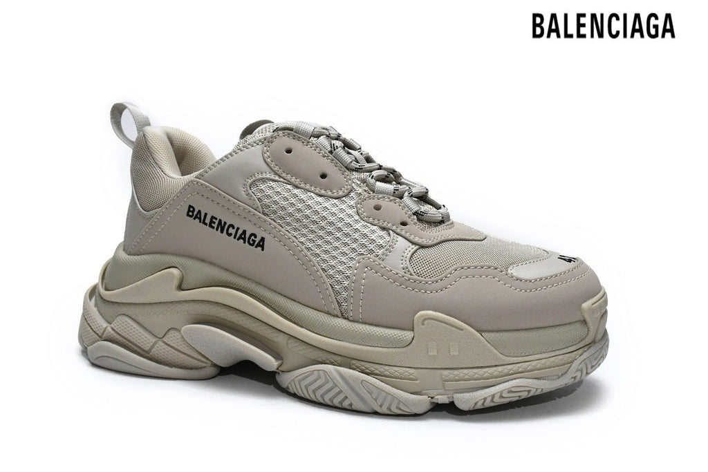 Balenciaga Triple S men's shoes  women sneakers Light Beige