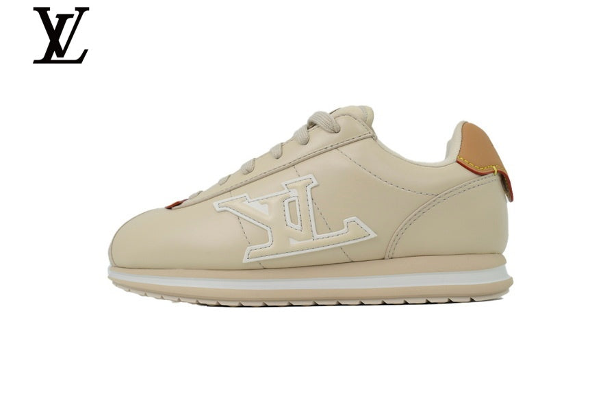 Louis Vuitton shoes for man  women Low-Top Leather Sneakers - Beige