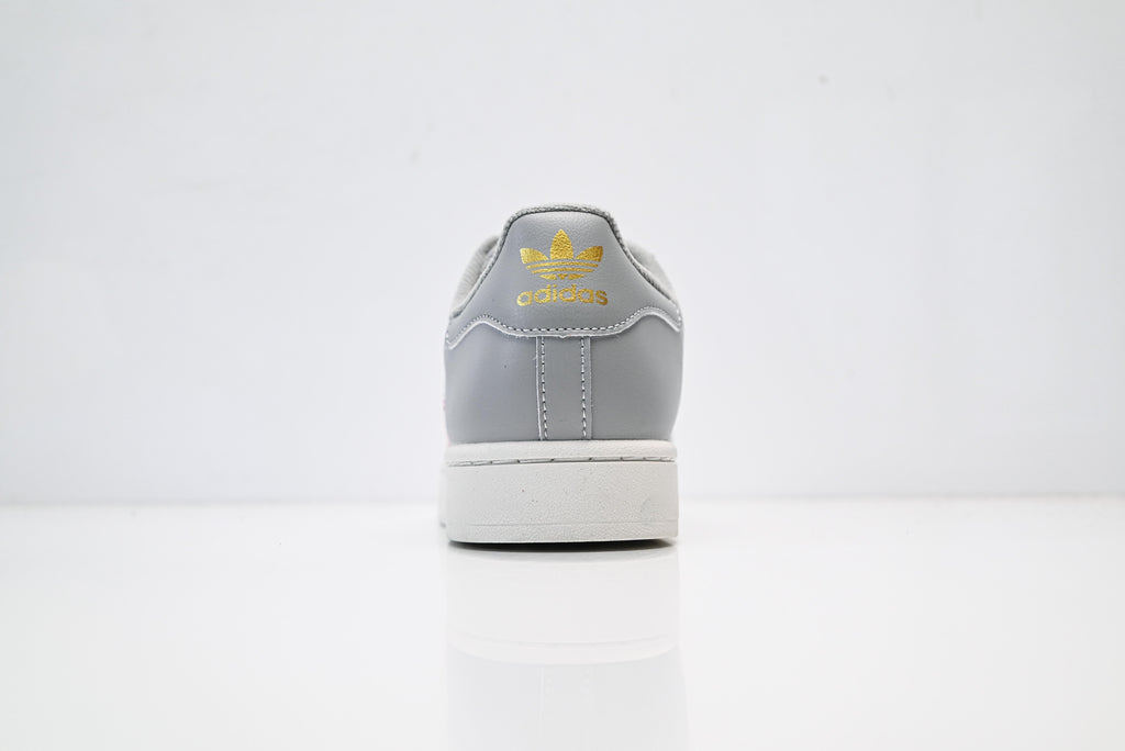 adidas Originals Superstar — Light Gray & Pink 3-Stripes | Off-White Shell Toe