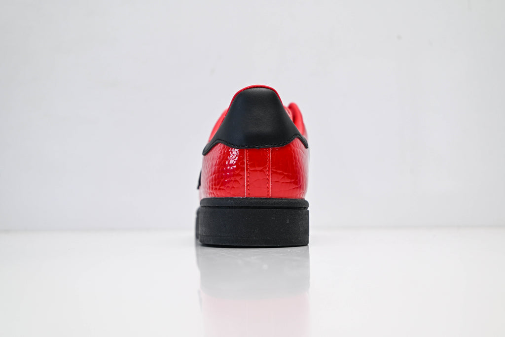 adidas Originals Superstar – Red Croc-Embossed Upper with Black 3-Stripes & Shell Toe