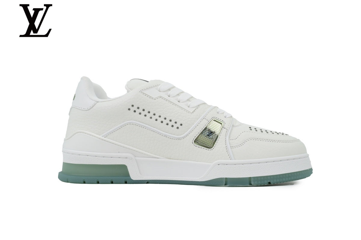 louis vuitton shoes for man  women sneakers Trainer White Blue Sole Sneaker