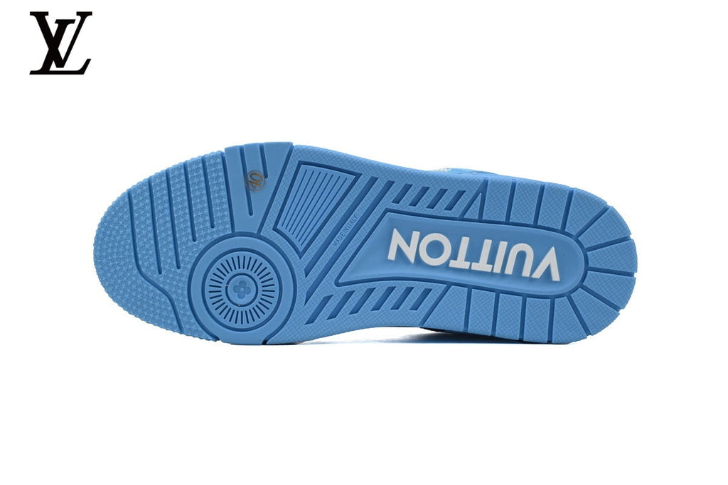 Louis Vuitton Trainer  shoes for man  women Sneaker – Blue Monogram