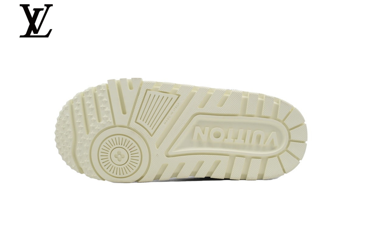 Louis Vuitton Trainer shoes for man  women Sneakers - White Crystal-Style Rhinestone
