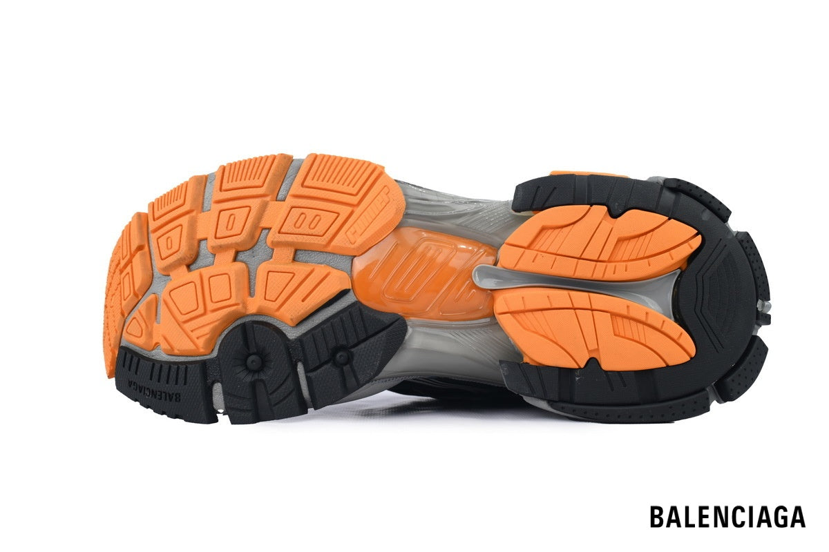 Balenciaga Runner men's shoes  women sneakers – Dark Grey & Orange