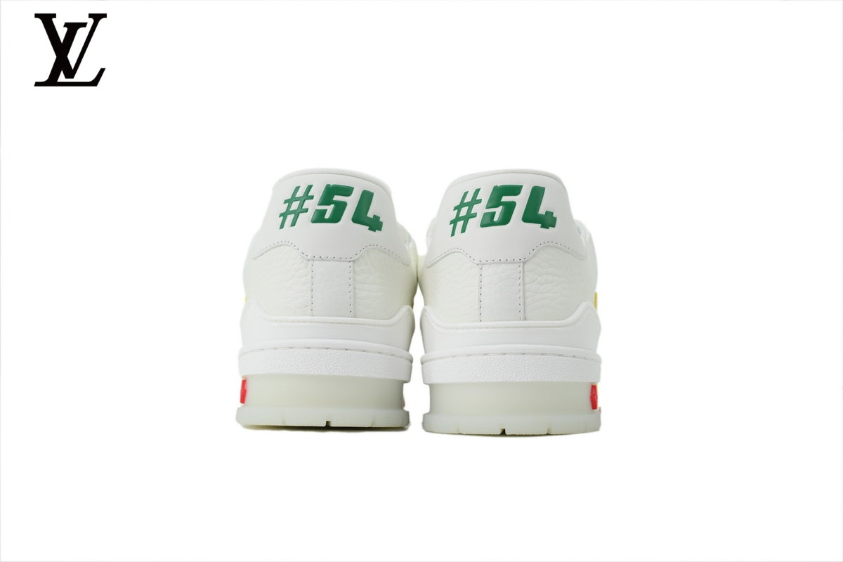 Louis Vuitton Trainer  shoes for man  women Sneaker – White Multicolor Accent