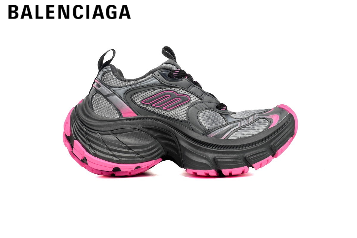 Balenciaga Cargo men's shoes  women sneakers — Dark Gray / Hot Pink