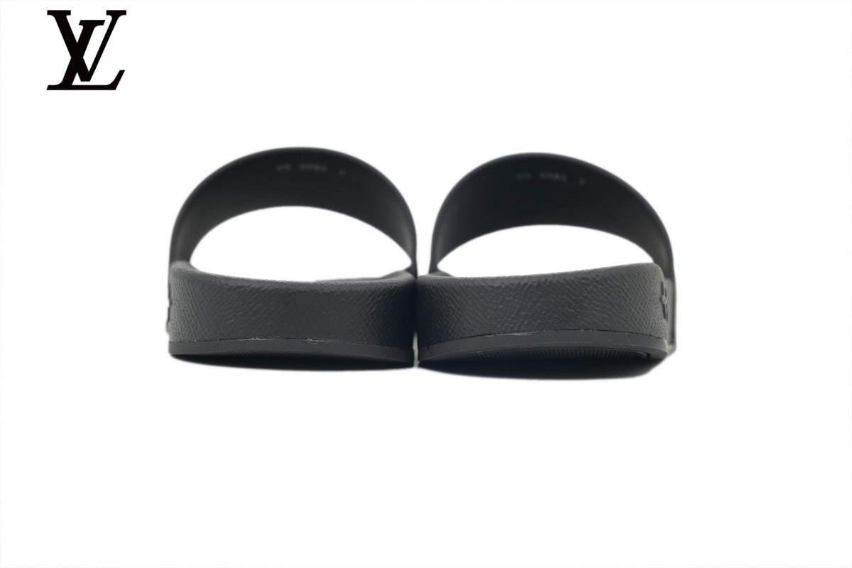 Louis Vuitton shoes for man  women Monogram Slide Sandal – Brown Canvas & Black Rubber Sole