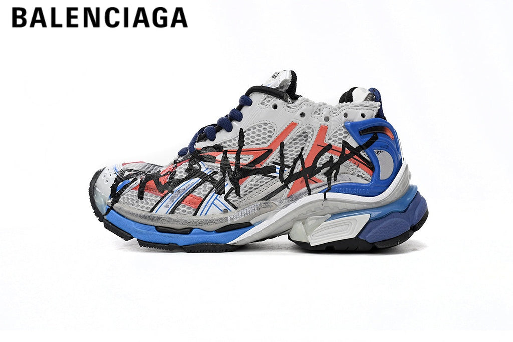 Balenciaga Runner Graffiti men's shoes  women sneakers — Multicolor