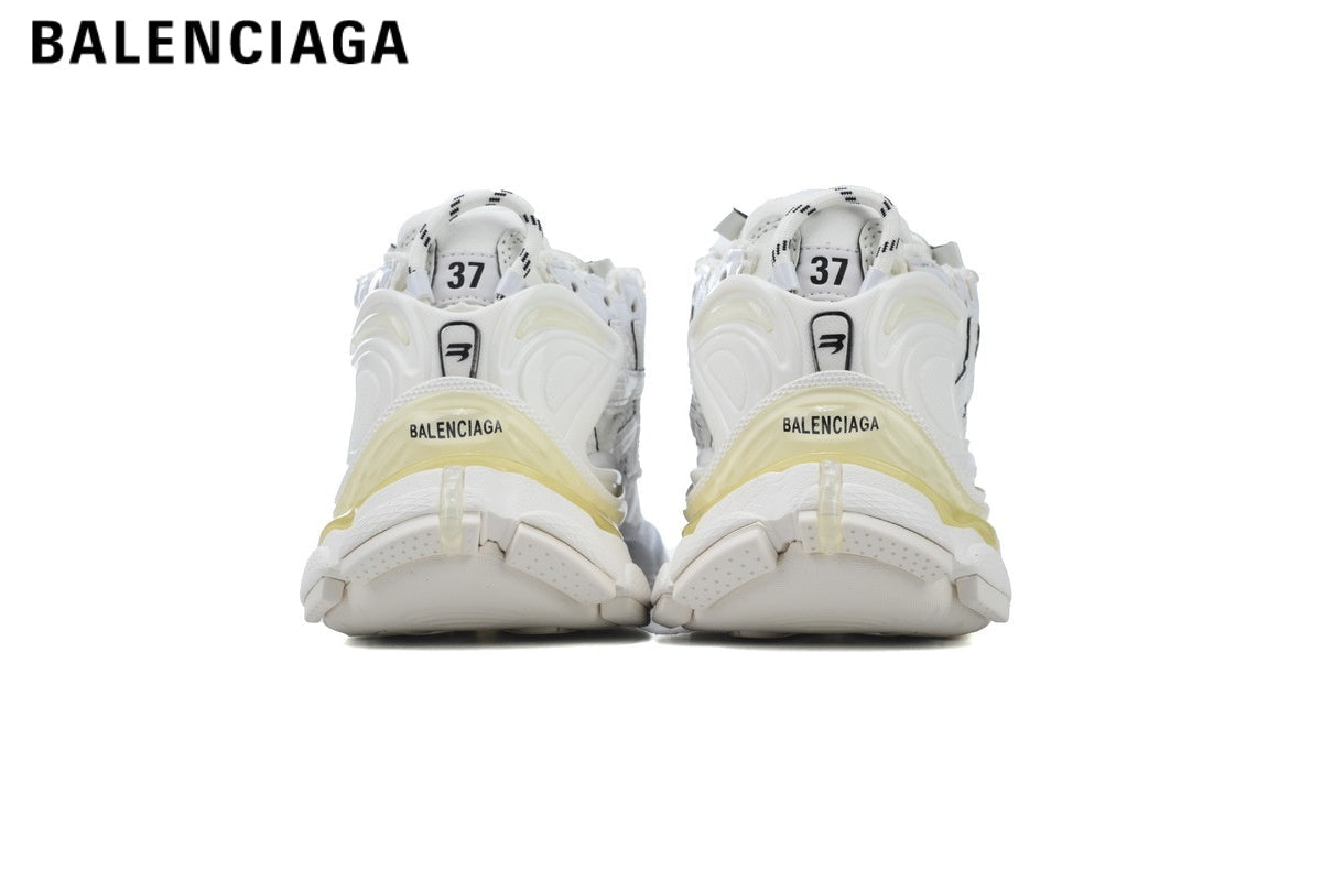 Balenciaga Runner men's shoes  women sneakers — White