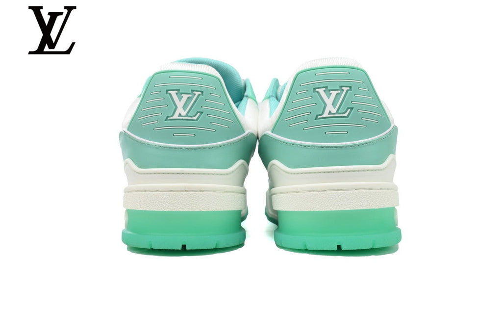 Louis Vuitton Trainer shoes for man  women Sneakers – Mint Green & White