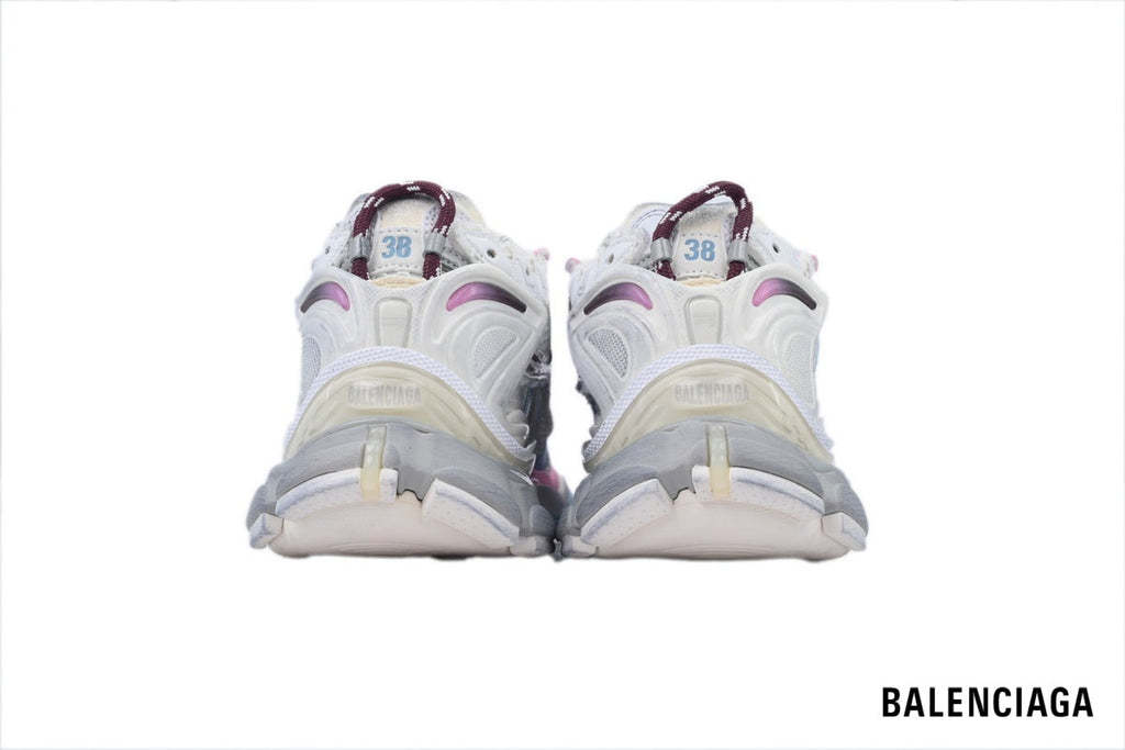 Balenciaga Runner men's shoes  women sneakers – White, Light Blue & Pink