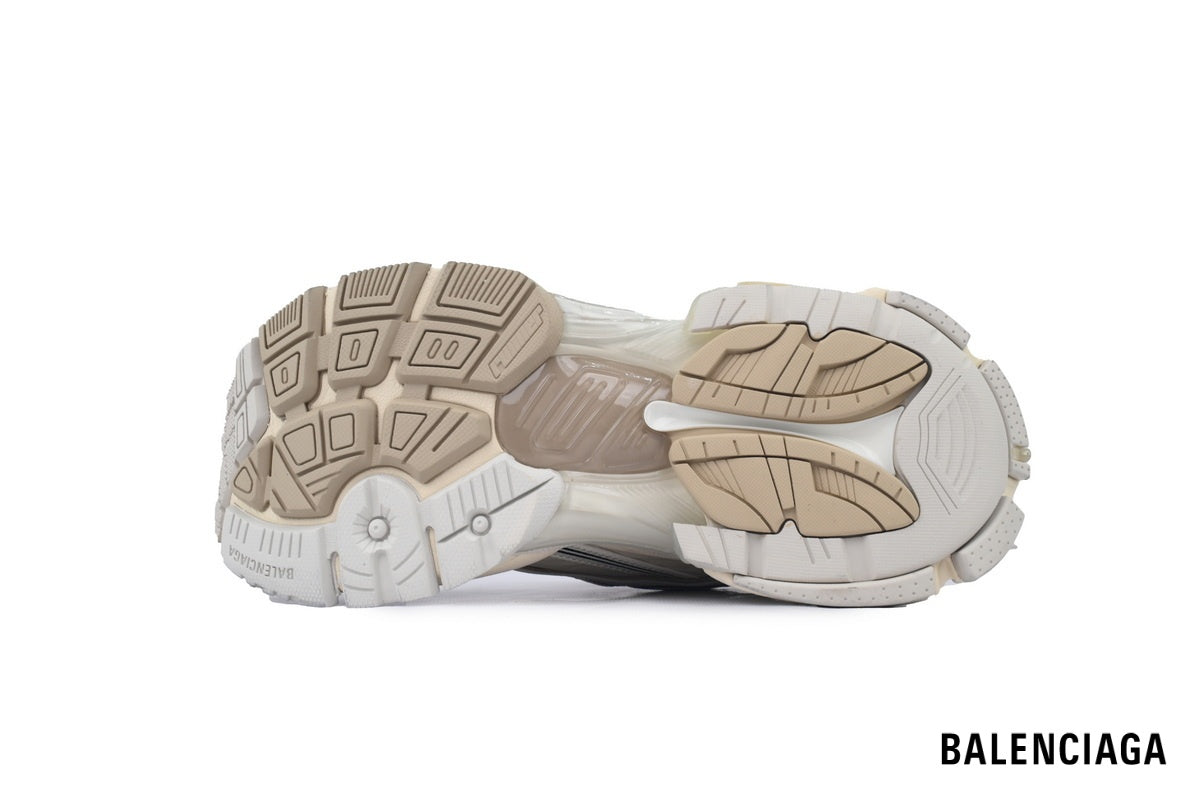 Balenciaga Runner men's shoes  women sneakers – Beige & White