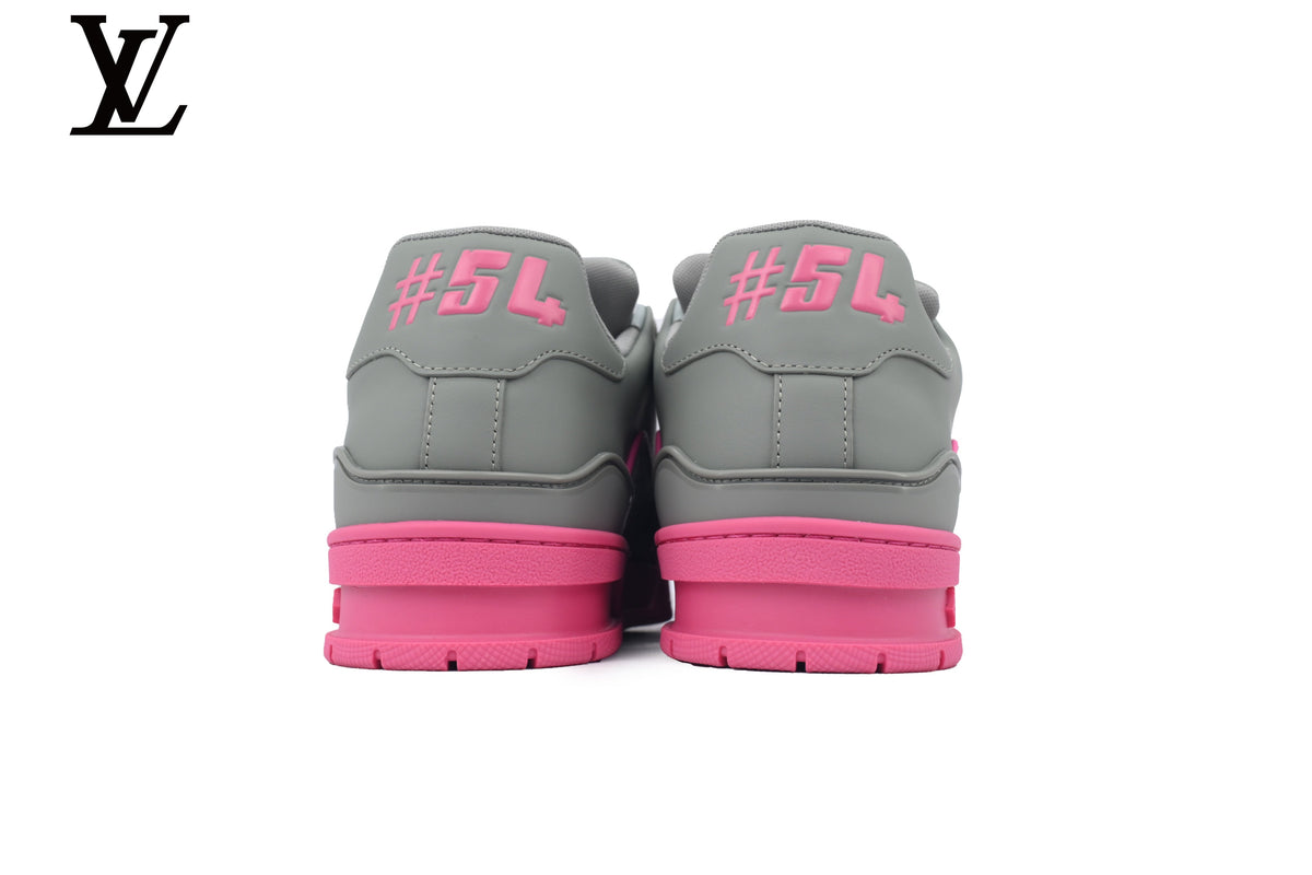 Louis Vuitton Trainer  shoes for man  women Sneaker – Grey Pink Monogram