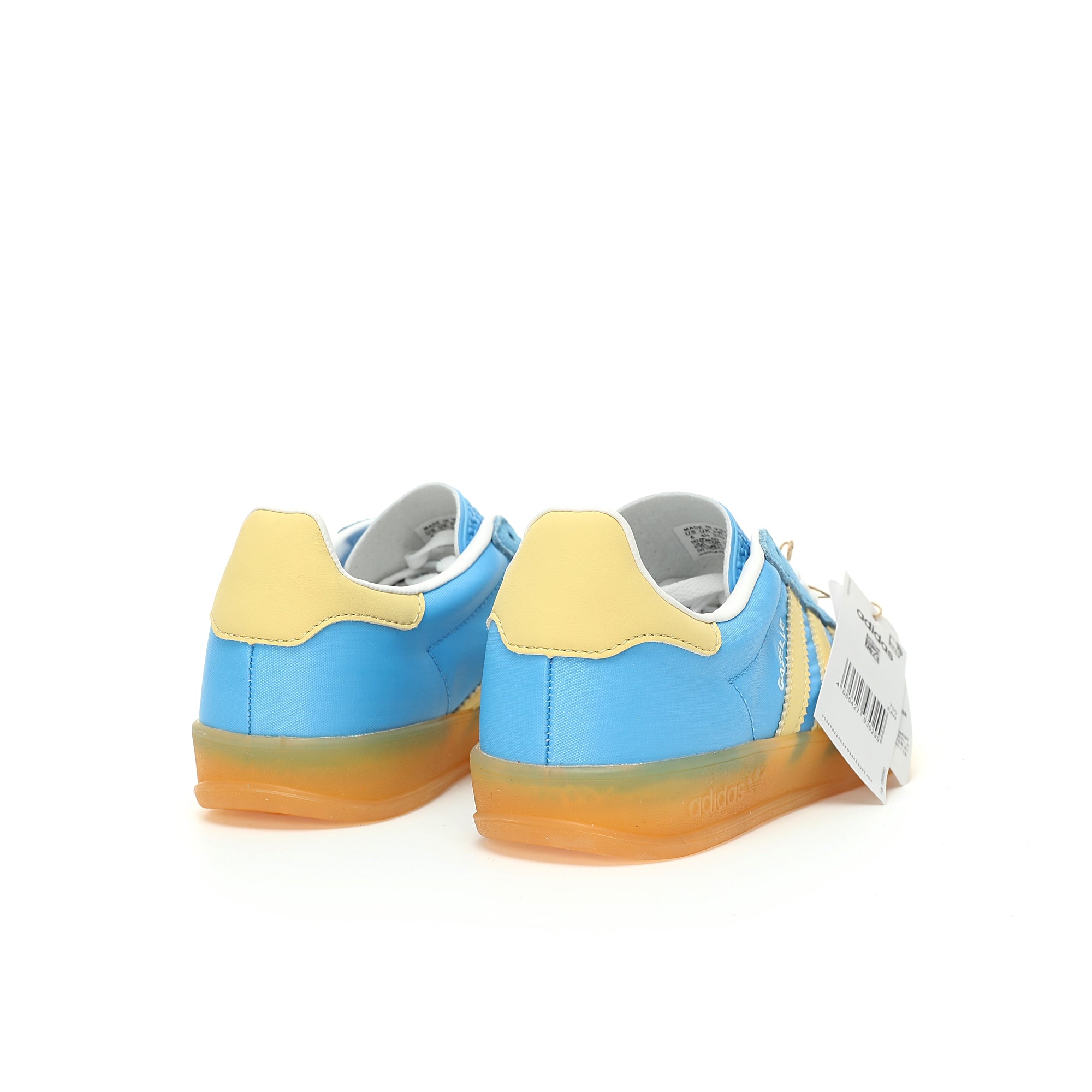 Adidas Originals Gazelle Indoor – Light Blue / Yellow Gum Suede Low-Top Sneakers