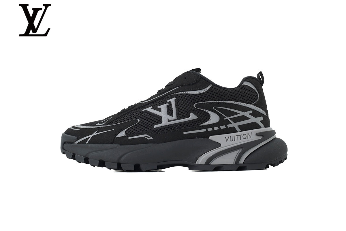 Louis Vuitton shoes for man  women Runaway Sneaker – Black & Grey Mesh Dad Shoe