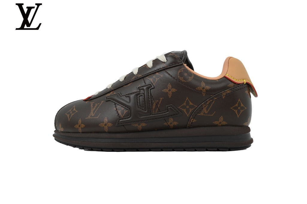 Louis Vuitton Low Top Sneaker in Brown Monogram Canvas with Embossed Logo