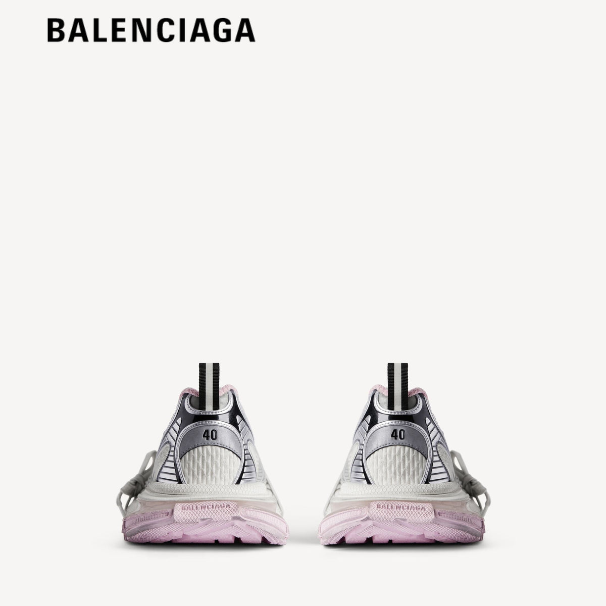 Balenciaga 3XL Extreme Laces men's shoes  women sneakers Silver Pink