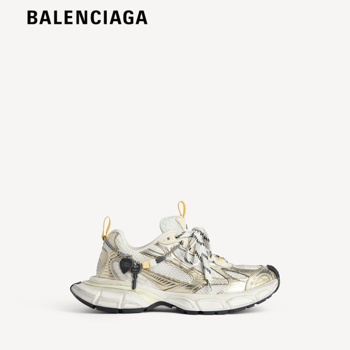 Balenciaga 3XL men's shoes  women sneakers White Gold With Charm