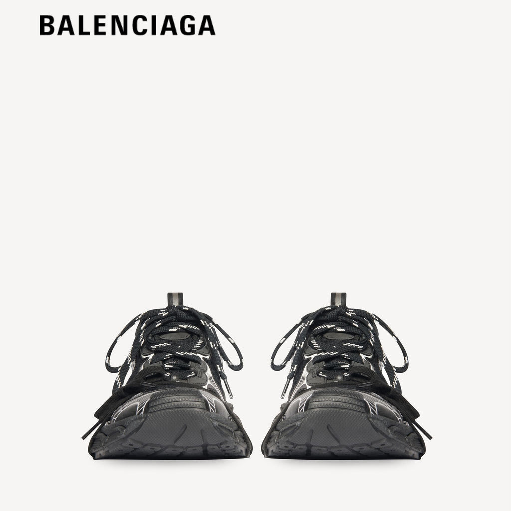 Balenciaga 3XL Extreme Laces men's shoes  women sneakers Black Silver