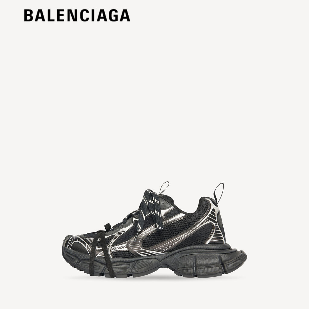 Balenciaga 3XL Extreme Laces men's shoes  women sneakers Black Silver