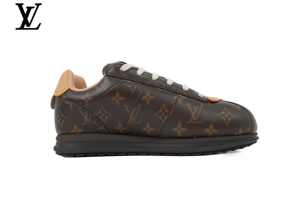 Louis Vuitton Low Top Sneaker in Brown Monogram Canvas with Embossed Logo