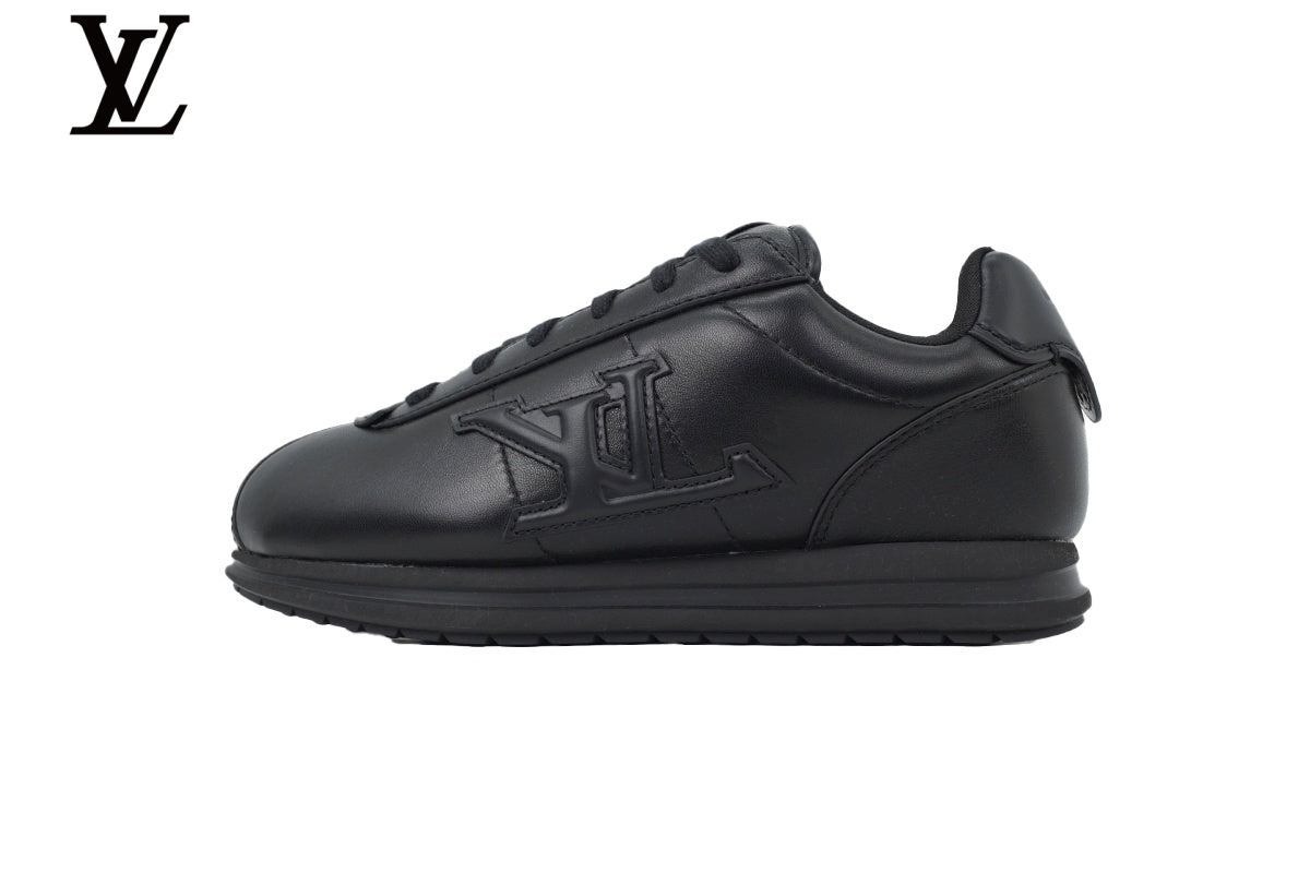 Louis Vuitton shoes for man  women Low-Top Leather Sneakers - Black