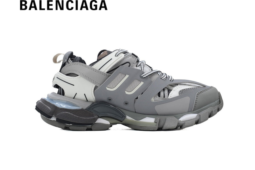 Balenciaga Track men's shoes  women sneakers in Grey and White