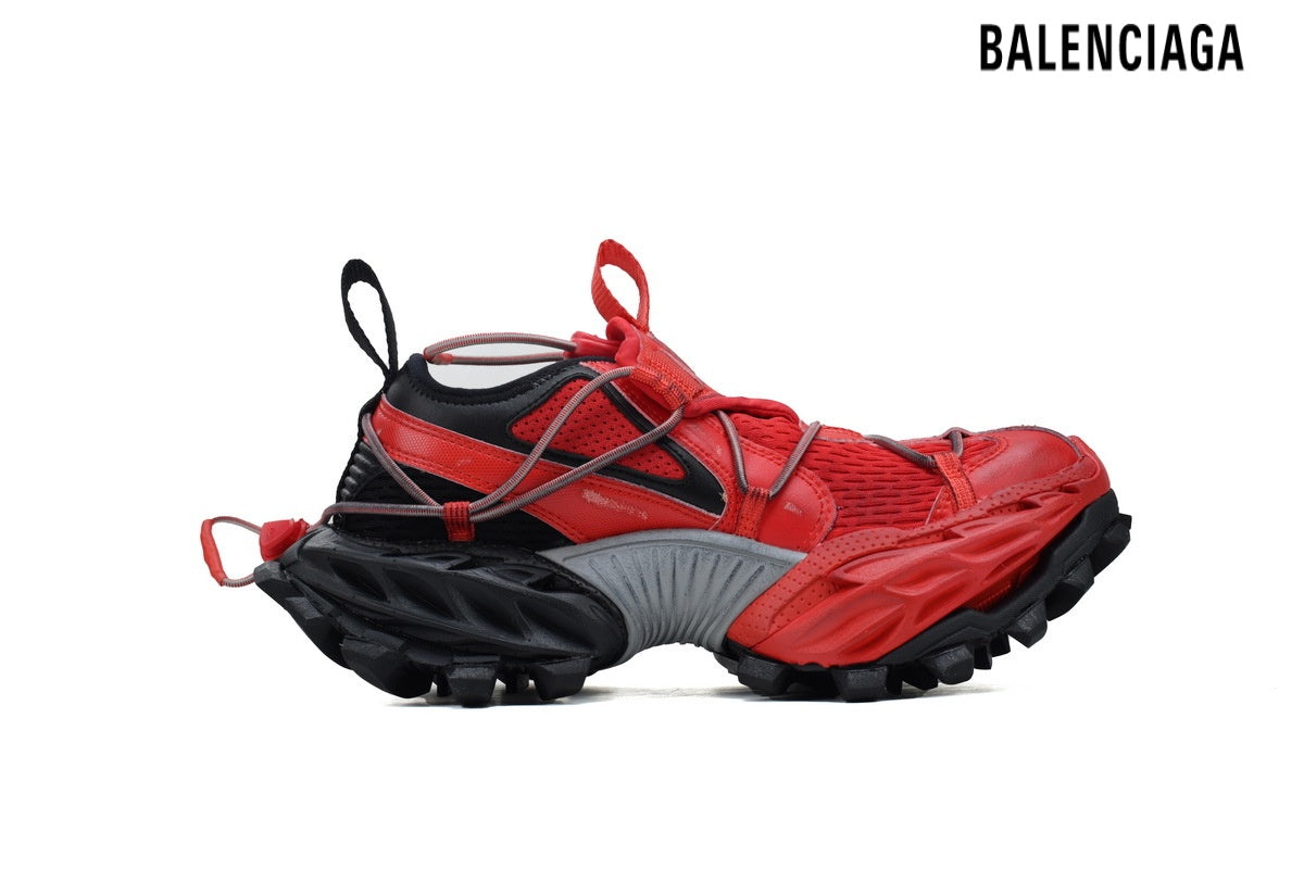 Balenciaga Hike men's shoes  women sneakers Red Black