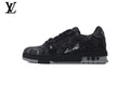 Louis Vuitton Trainer shoes for man  women Sneaker – Black Denim Monogram
