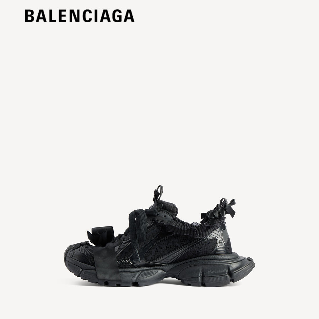 Balenciaga 3XL Ribbon men's shoes  women sneakers All Black