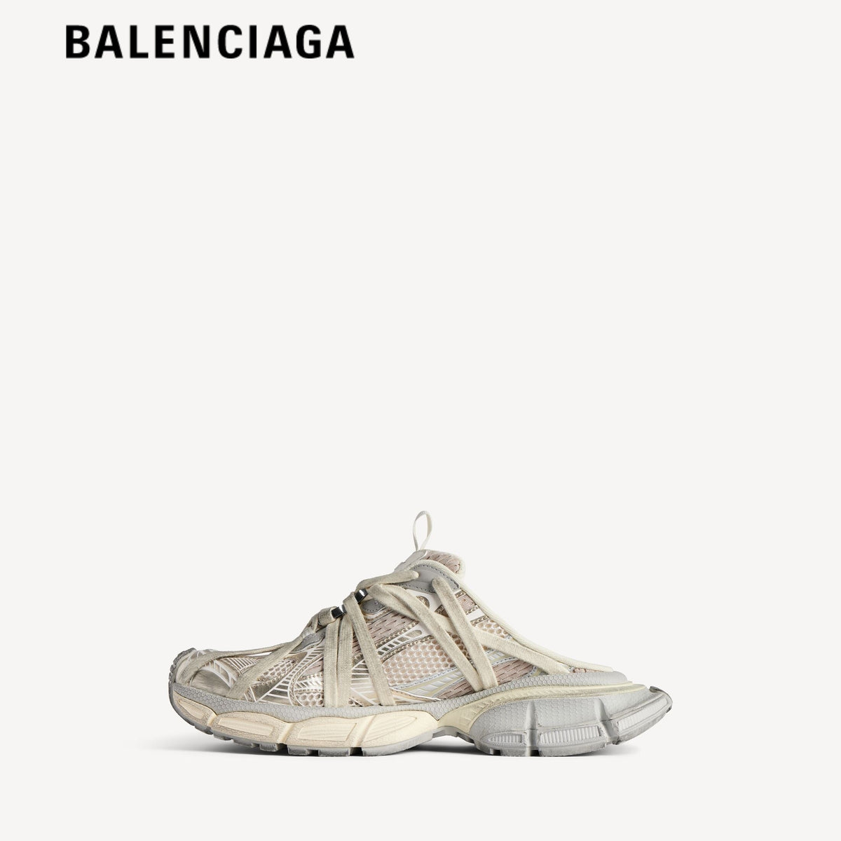 Balenciaga 3XL men's shoes  women sneakers Silver Beige