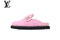 louis vuitton shoes for man  women sneakers Pink Monogram-Pattern Denim Mules | Sizes 35–46