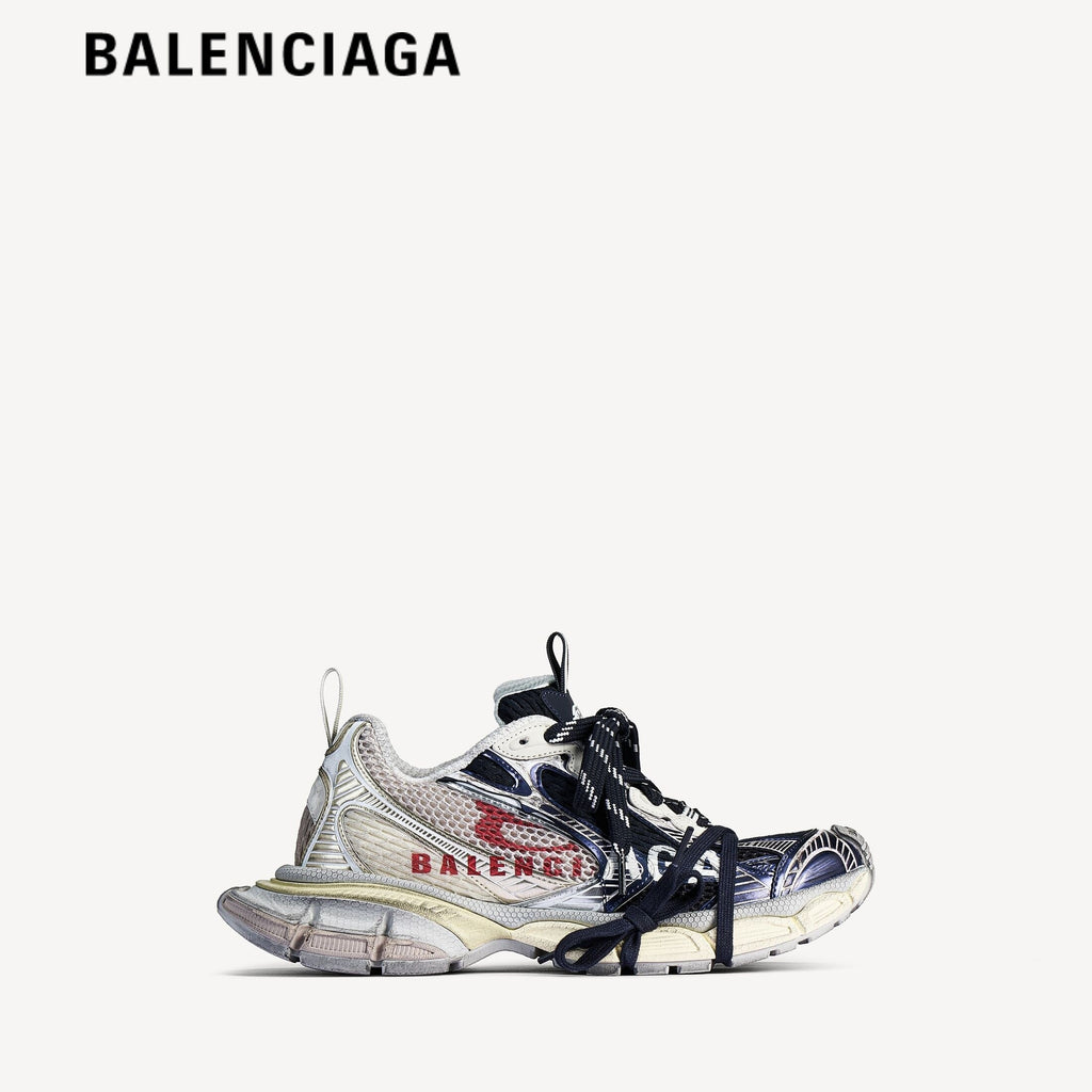 Balenciaga 3XL men's shoes  women sneakers 'Eggshell Red Navy'