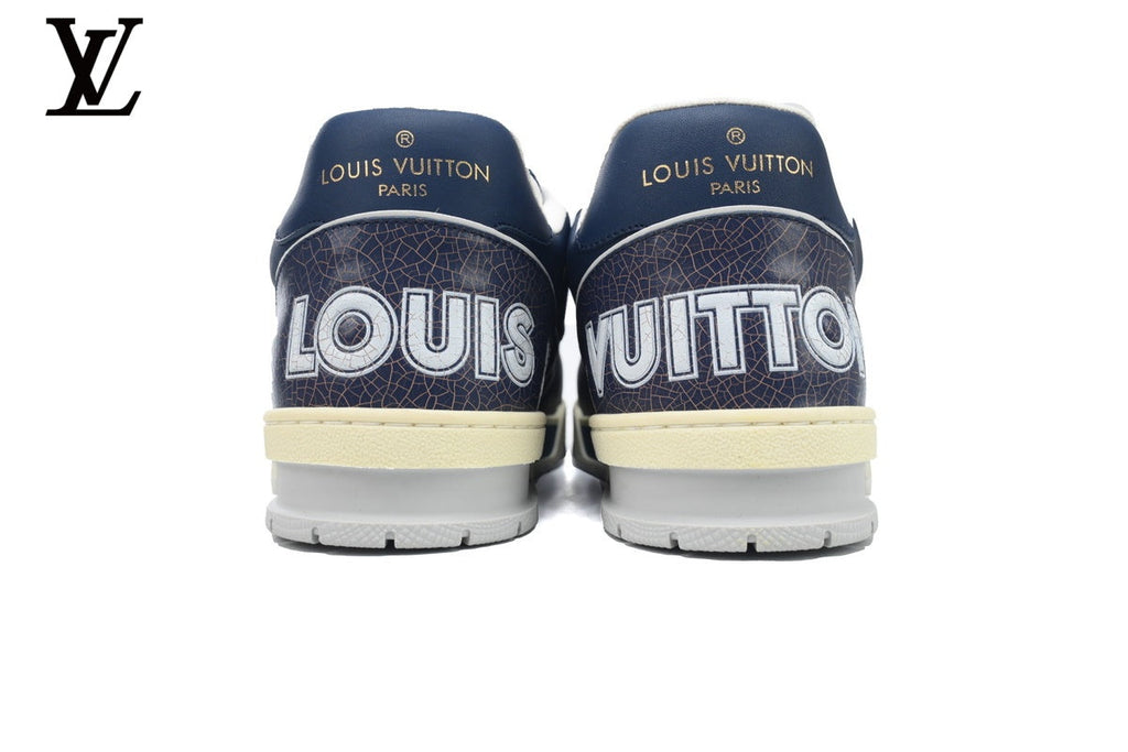 Louis Vuitton Trainer  shoes for man  women Sneaker – Navy Mesh Monogram